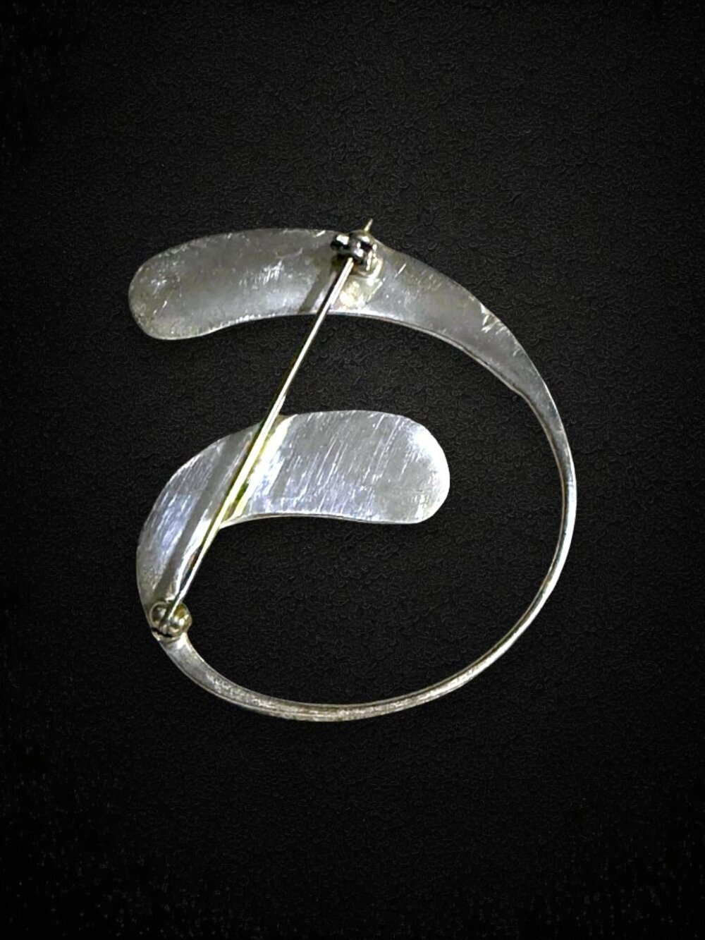 Vintage Taxco Mexico Sterling Silver Modernist Swirl Brooch Pin TM-50 - Picture 3 of 9